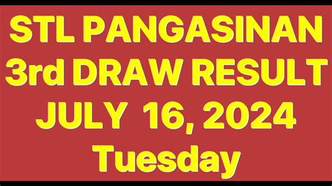 STL PANGASINAN RESULT TODAY 3RD DRAW 8:45PM .